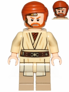 LEGO Minifigure -- Obi-Wan Kenobi - with Headset (75135)-Star Wars / Star Wars Episode 3 -- SW0704 -- Creative Brick Builders